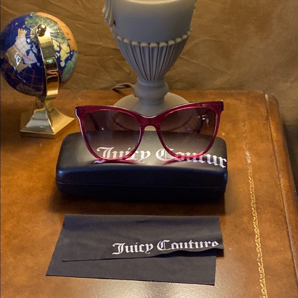 Juicy Couture NEW Pink Glasses with Accessories….free Bebe bag
